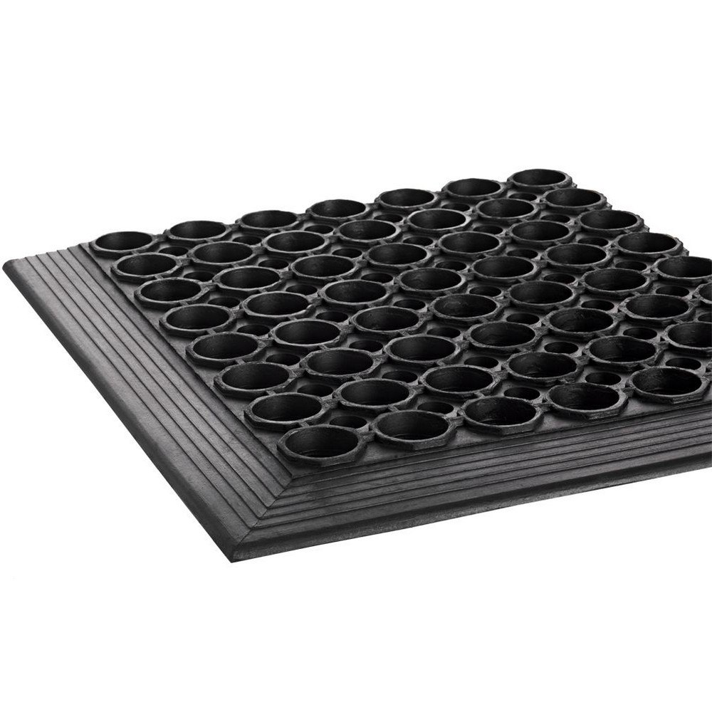 Crown Matting WS CT15BK Safewalk-Light General Purpose 3'x15' Black Anti-Fatigue Matting