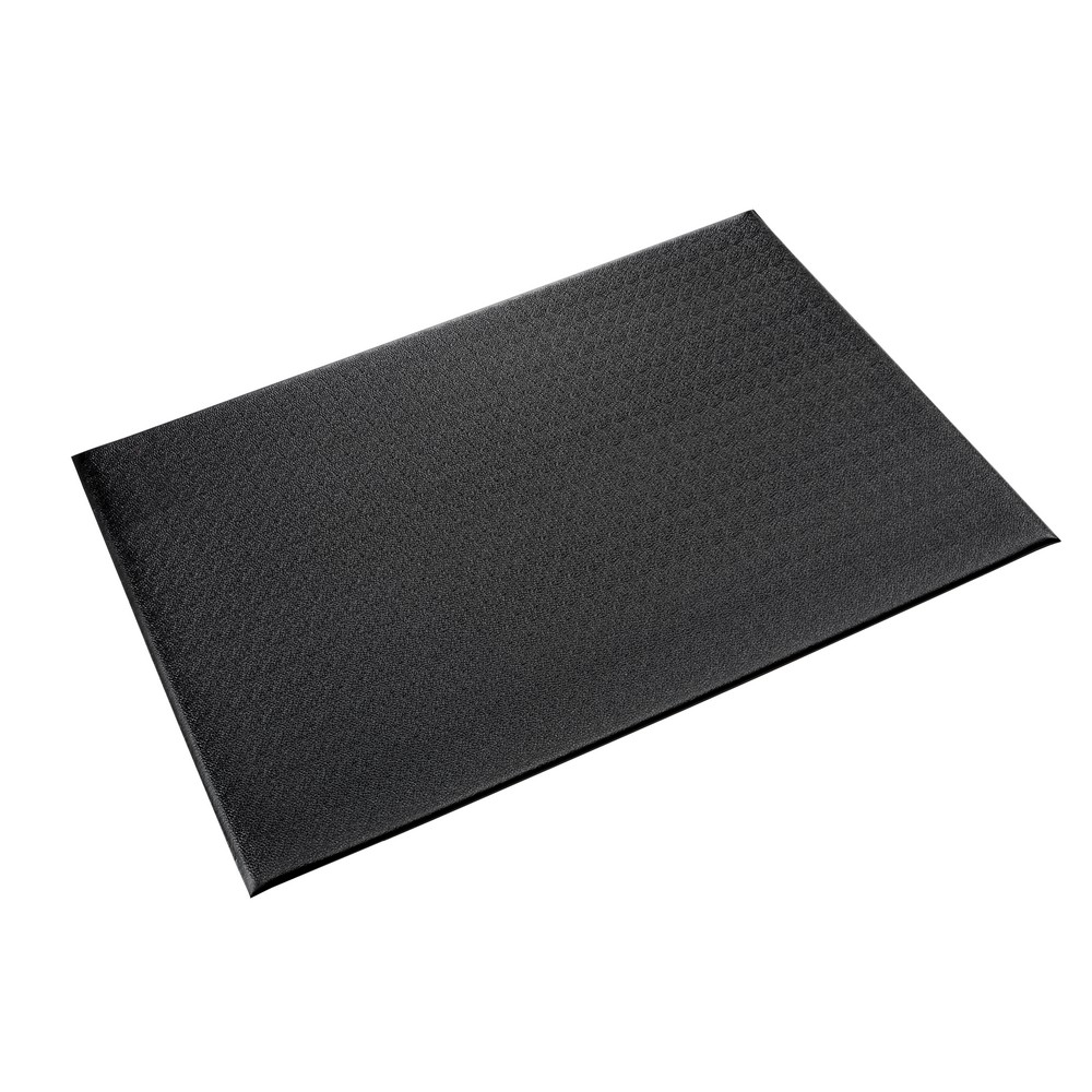 Crown Matting FP 2436BK Tuff-Spun 3/8 Pebble-Surface 2'x3' Black Anti-Fatigue Matting