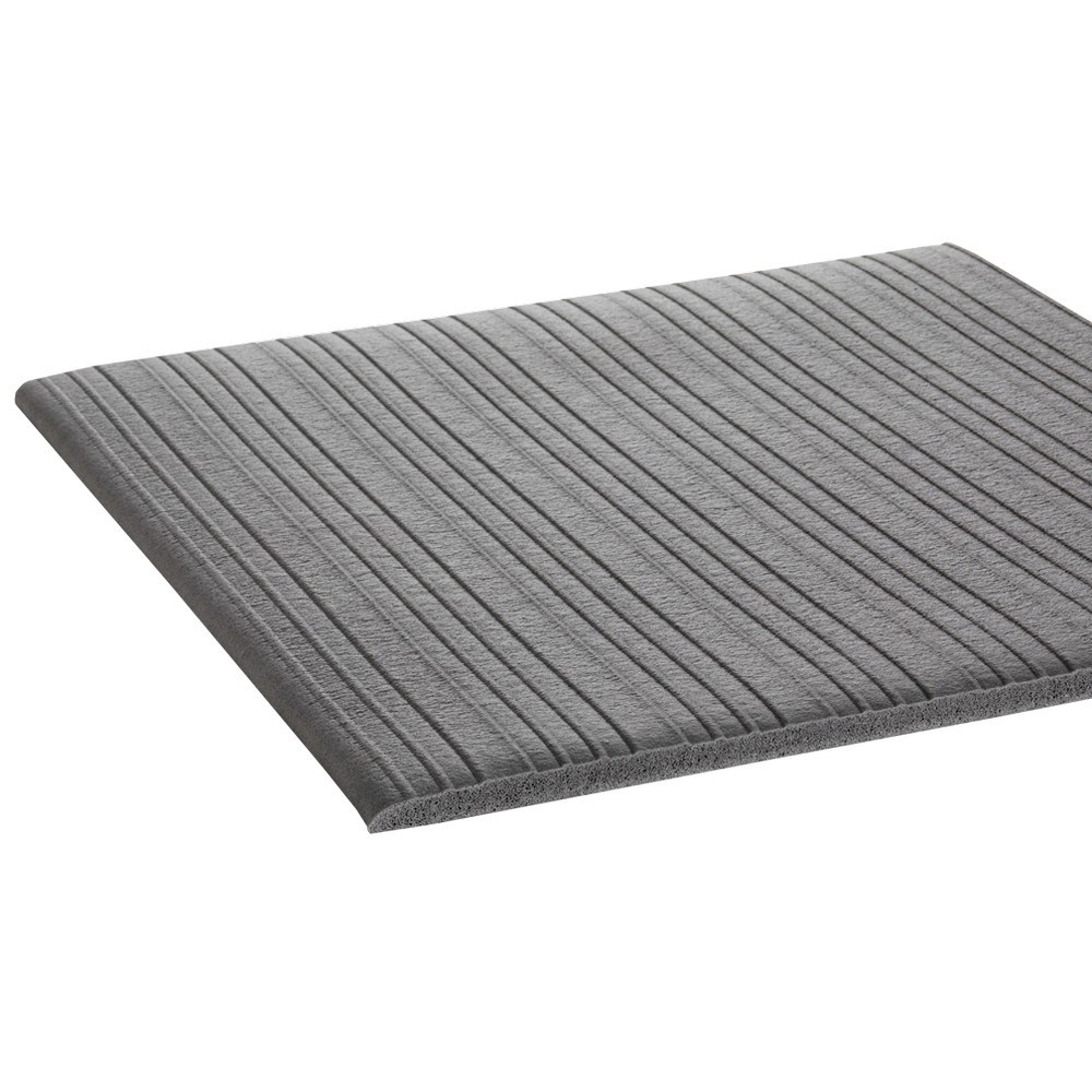 Crown Matting FL 2436GY Tuff-Spun 3/8 Rib-Surface 2'x3' Gray Anti-Fatigue Matting
