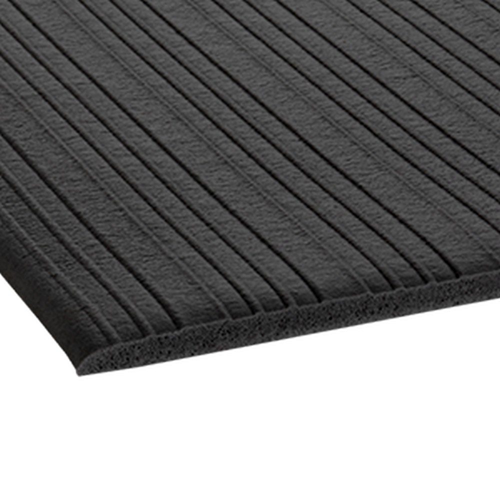 Crown Matting FL 3660BK Tuff-Spun 3/8 Rib-Surface 3'x5' Black Anti-Fatigue Matting