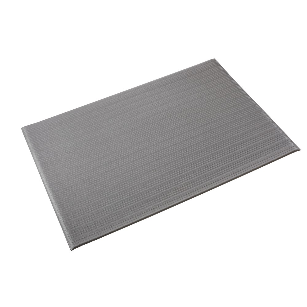 Crown Matting TS6W024GY-60 Tuff-Spun 5/8 Rib-Surface 2'x60' Gray Anti-Fatigue Matting