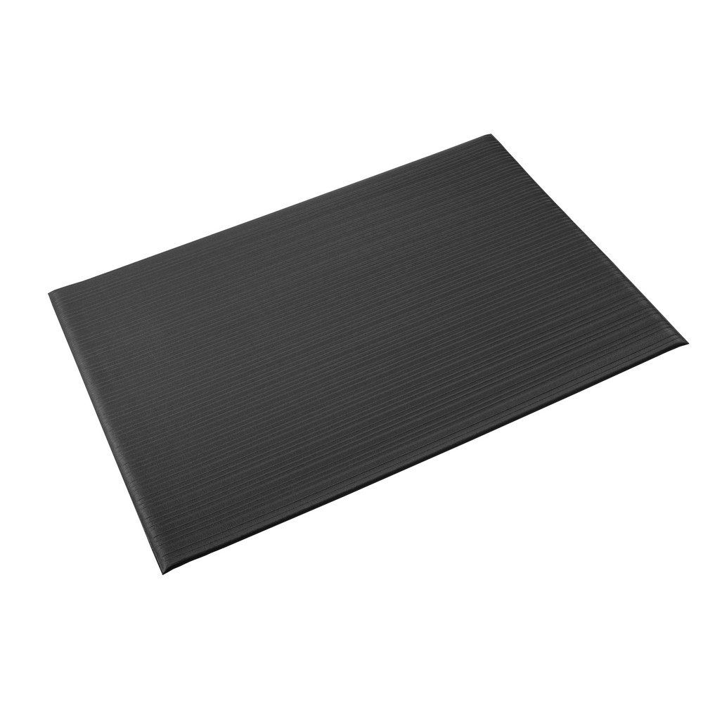 Crown Matting TS6W036BK-60 Tuff-Spun 5/8 Rib-Surface 3'x60' Black Anti-Fatigue Matting