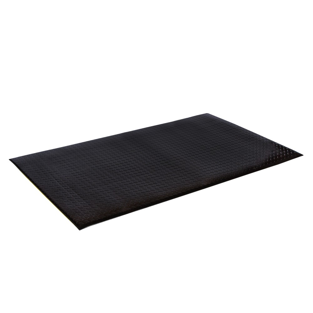 Crown Matting WB Z035KD Wear-Bond Comfort-King Diamond-Surface 3'x5' Black Anti-Fatigue Matting