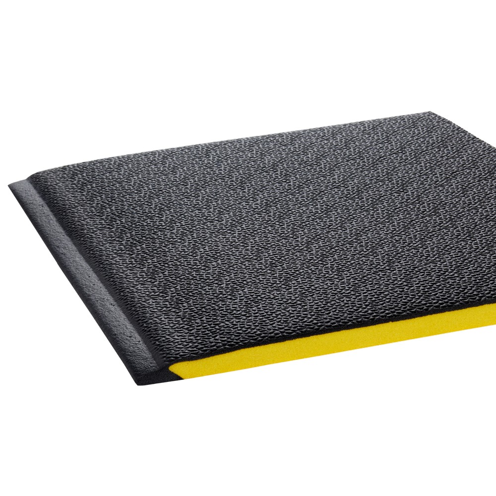 Crown Matting WB 0023KP Wear-Bond Tuff-Spun Pebble-Surface 2'x3' Black Anti-Fatigue Matting