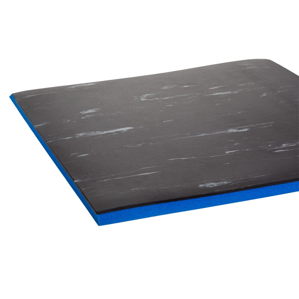 Crown Matting WV 1235BK Workers-Delight Spiffy Vinyl 3'x5' Black Anti-Fatigue Matting