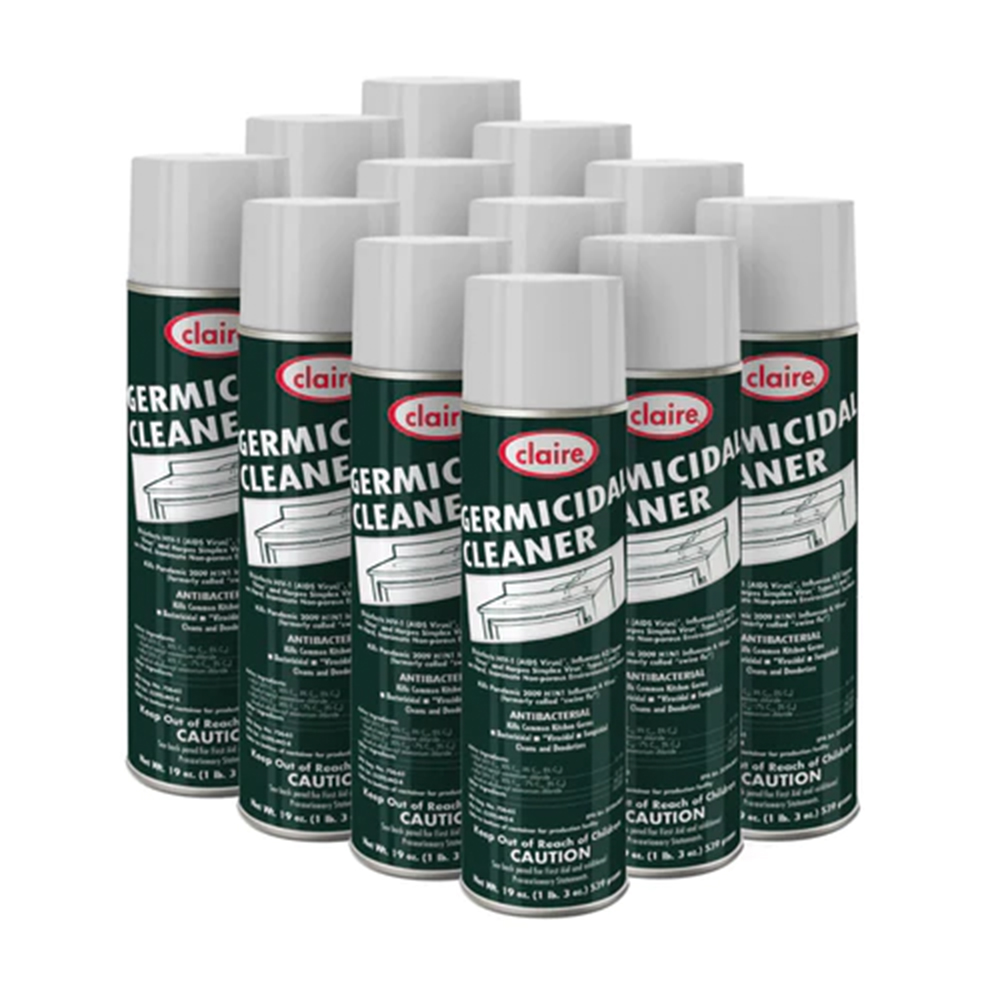 Claire C873 Germicidal Disinfectant Cleaner (19 oz. Aerosol Cans) - Case of 12