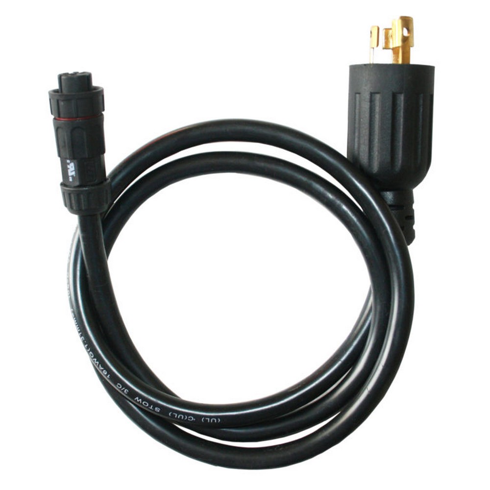 Litetronics HBAC25 15A 120V L5-15P Plug 5 Black Cord Waterproof Twist Connect