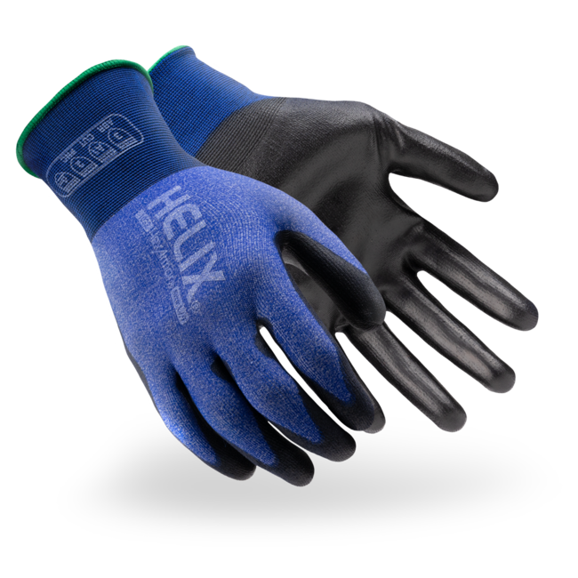 HexArmor 1032 Helix HPPE/Nylon Blend With Polyurethane Dip, Cut Level A1 Glove