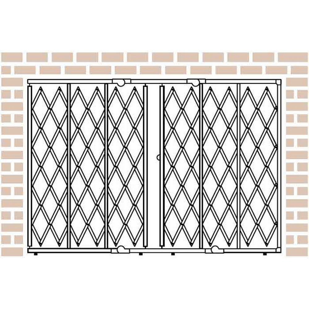 Illinois Engineered Products HYDP1175 Storefront Security Gate - 11' W x 7.5' H, w/ Folding Top & Bottom