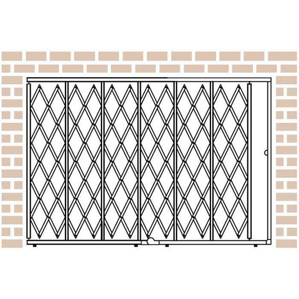 Illinois Engineered Products HYDS612 Storefront Security Gate - 6' W x 12' H, w/ Fixed Top & Folding Bottom