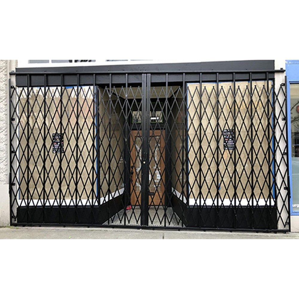 Illinois Engineered Products HYDS575 Storefront Security Gate - 5' W x 7.5' H, w/ Folding Top & Bottom