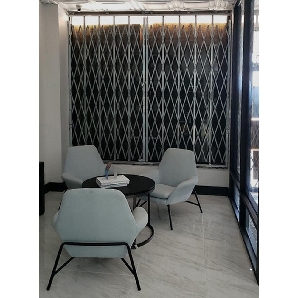 Illinois Engineered Products HYDS570 Storefront Security Gate - 5' W x 7' H, w/ Folding Top & Bottom