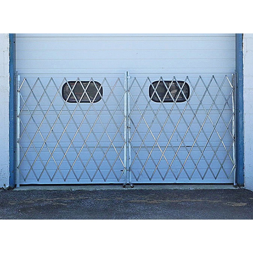 Illinois Engineered Products PECO1665 Double Economy Folding Gate - 14' to 16' Wide, 6' 6" Collapsed Height, 6' In-Use Height
