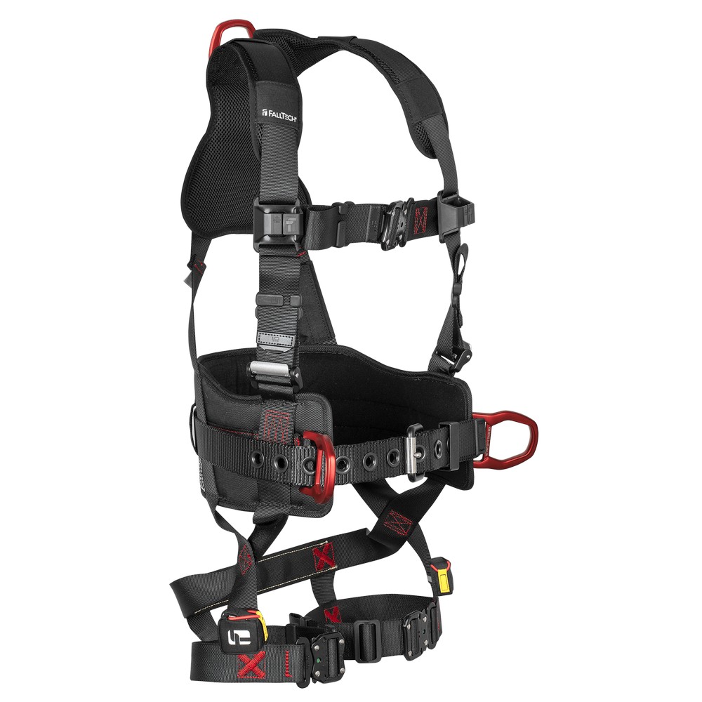 FallTech 8144QC FT-Iron 3D Construction Belted Full Body Harness, Quick Connect Buckle Leg Adjustment