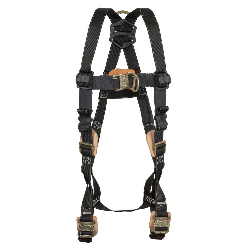 FallTech 8087DFDQC Arc Flash Nylon 2D Climbing Non-belted Full Body Harness, Quick Connect Adjustments