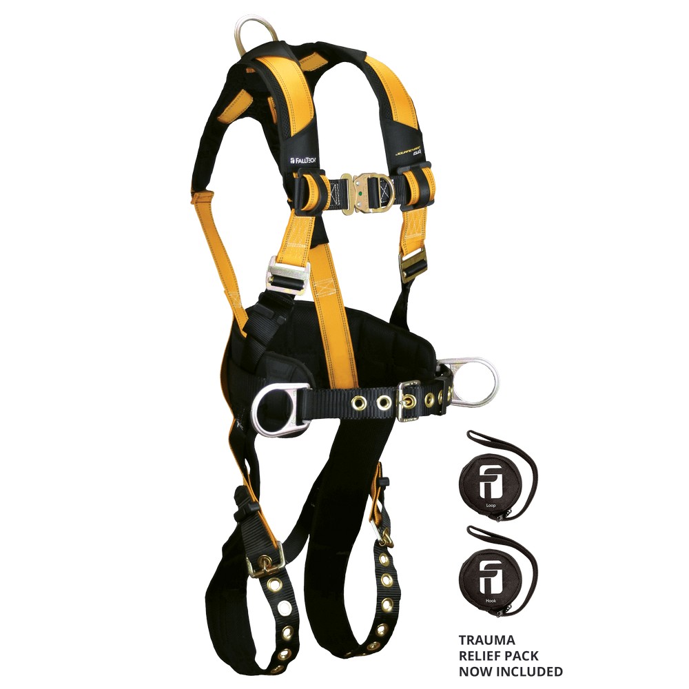 FallTech 7035FD Journeyman Flex Steel 4D Construction Climbing Full Body Harness