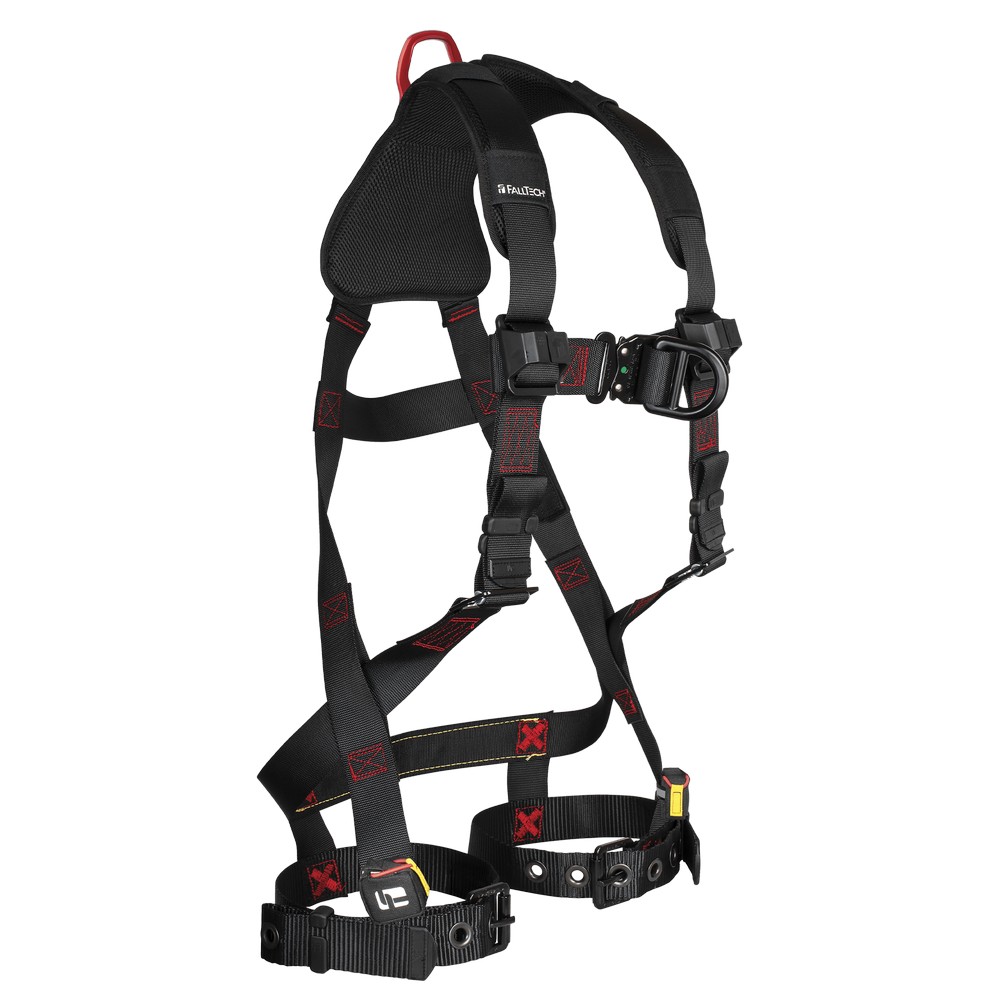 FallTech 8143BFD FT-Iron 2D Climbing Non-Belted Full Body Harness, Tongue Buckle Leg Adjustments