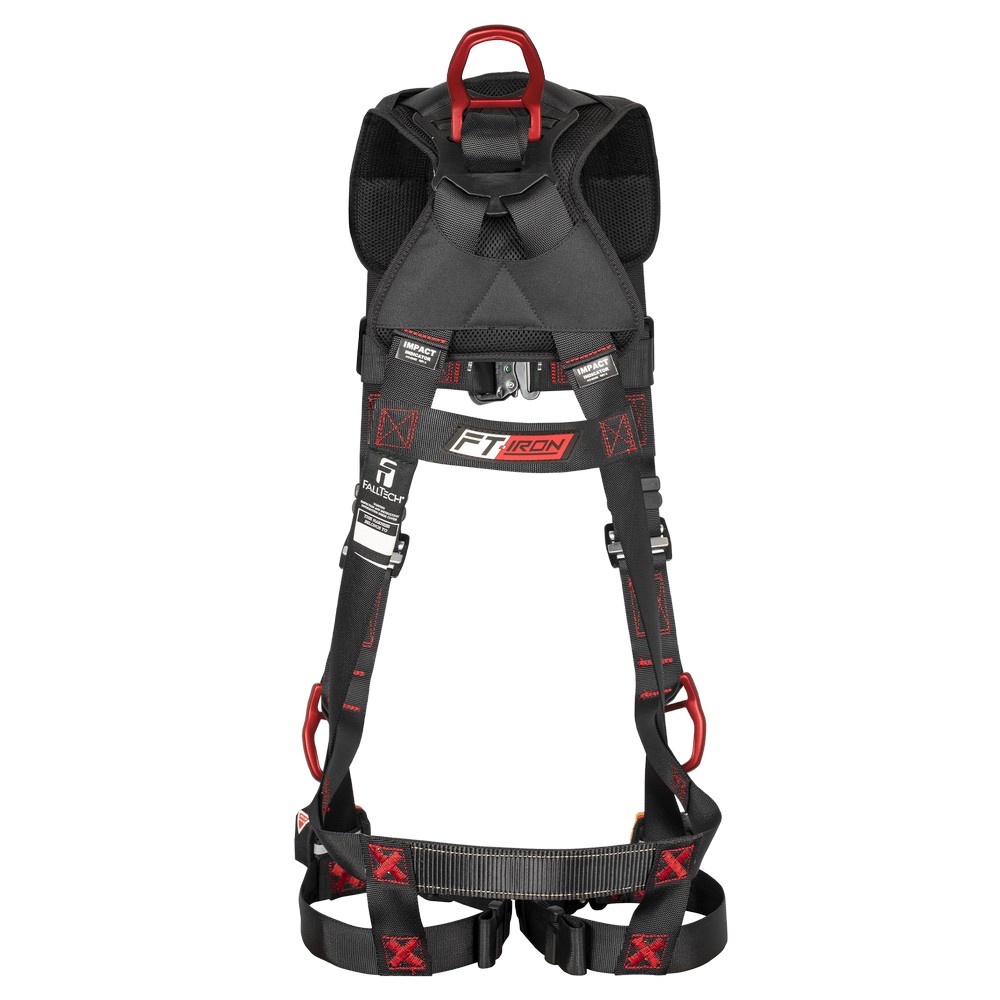 FallTech 8142FDQC FT-Iron 3D+FD Climbing Non-Belted Full Body Harness, Quck Connect Adjustments