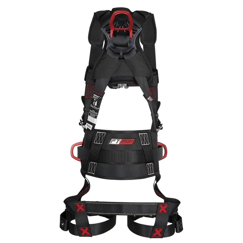 FallTech 8144FD FT-Iron 4D Construction Climbing Full Body Harness, Tongue Buckle Leg Adjustments