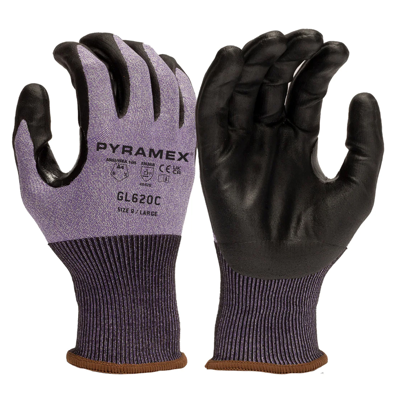 Pyramex Safety GL620C 18 Gauge HPPE Shell Micro-Foam Nitrile ANSI A4 Gloves