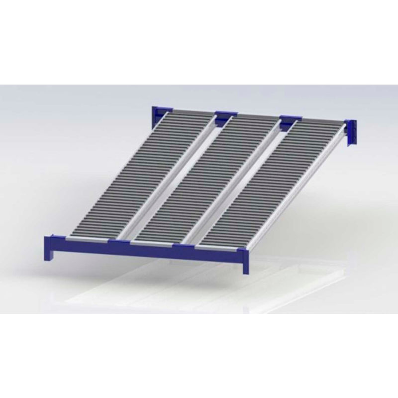 UNEX RR99S2R4X8-L Additional level for Gravity Flow Roller Rack with Span Track 48"W x 96"D