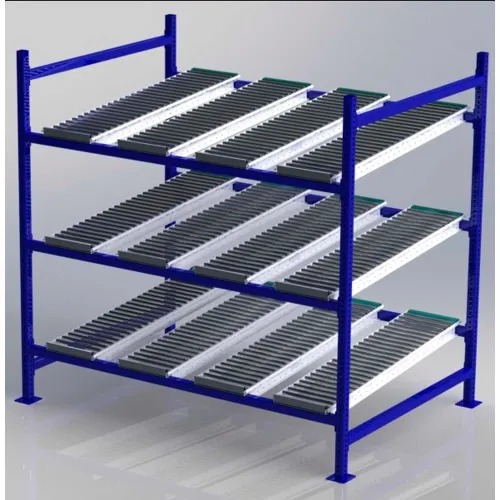 UNEX FC99SR72483-S Flow Cell Heavy Duty Gravity Rack Starter 72"W x 48"D x 72"H with 3 Levels