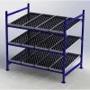 UNEX FC99SW72483-S Flow Cell Heavy Duty Gravity Rack w/ wheelbed Starter,3 Level, 72"W x 48"D x 72"H