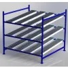 UNEX FC99SR72723-S Flow Cell Heavy Duty Gravity Rack Starter 72"W x 72"D x 72"H with 3 Levels