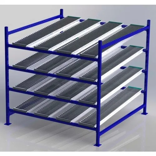 UNEX FC99SR72484-S Flow Cell Heavy Duty Gravity Rack Starter 72"W x 48"D x 72"H with 4 Levels