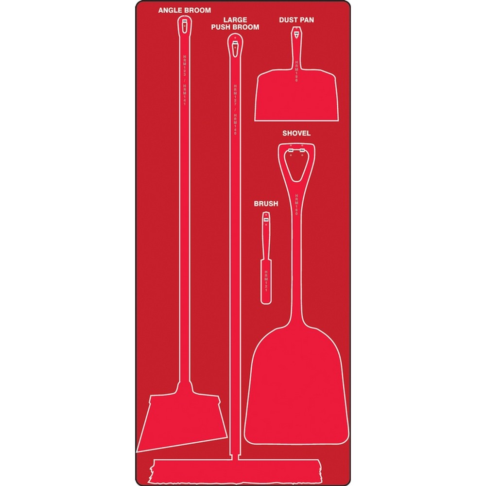 AccuformNMC PSB110RDRD Dry Zone Store-Boards Shadow Boards Accu-Shield Red Red Board Only