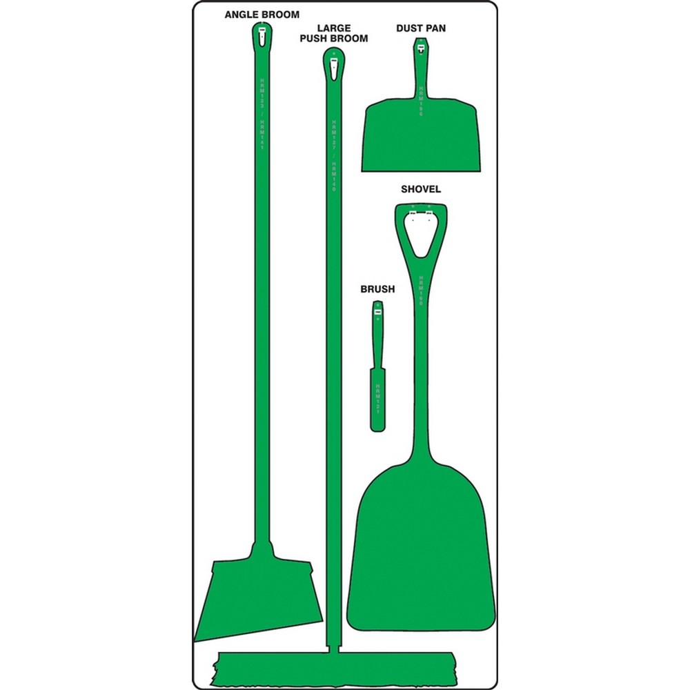 AccuformNMC PSB110WTGN Dry Zone Store-Boards Shadow Boards Accu-Shield White Green Board Only