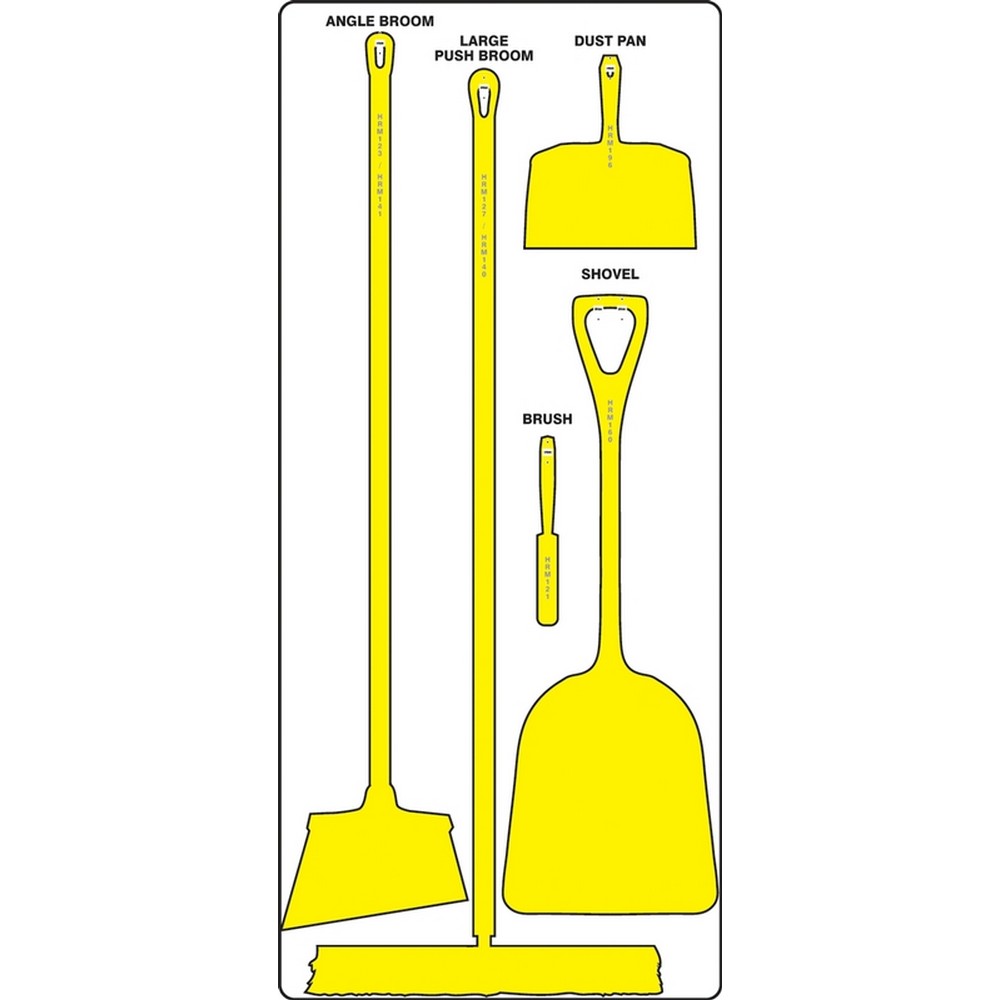 AccuformNMC PSB110WTYL Dry Zone Store-Boards Shadow Boards Accu-Shield White Yellow Board Only