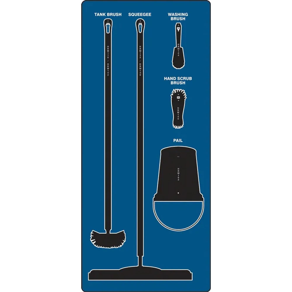 AccuformNMC PSB111BUBK Wet Zone Store-Boards Shadow Boards Accu-Shield Blue Black Board Only