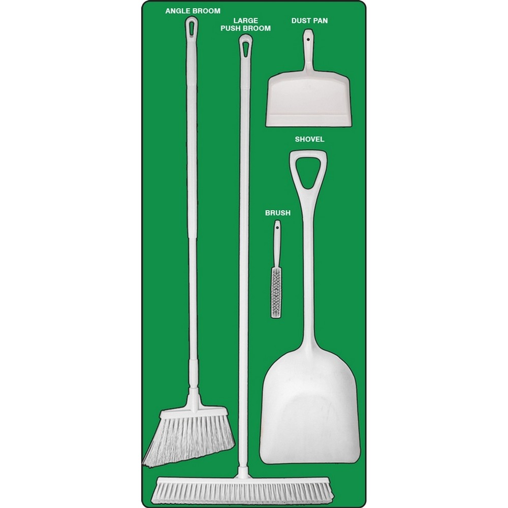 AccuformNMC PSB112GNWT Dry Zone Store-Boards Shadow Boards Accu-Shield Green White Combo Kit
