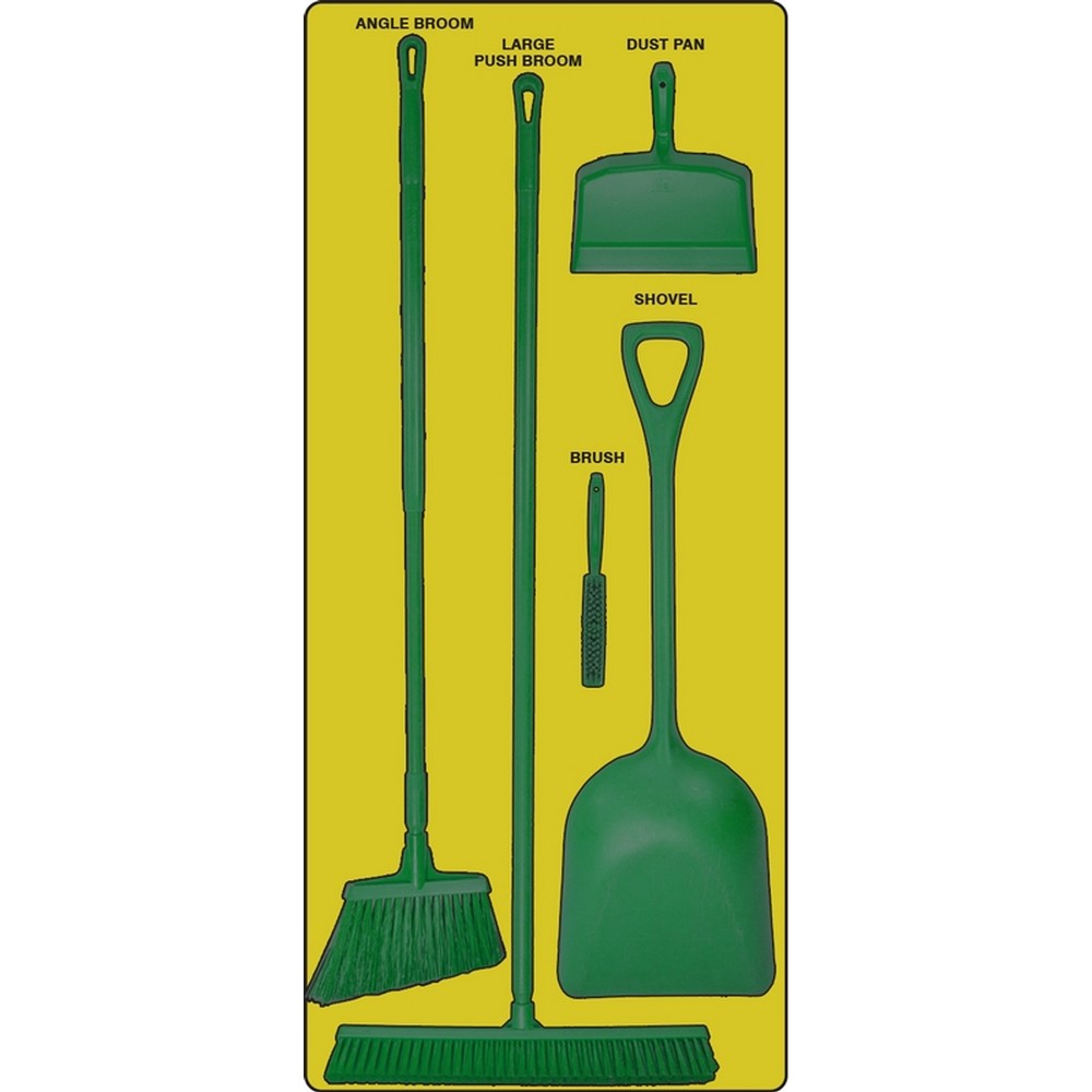 AccuformNMC PSB112YLGN Dry Zone Store-Boards Shadow Boards Accu-Shield Yellow Green Combo Kit