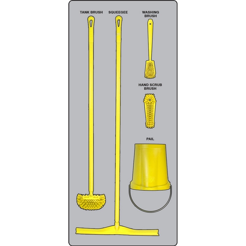 AccuformNMC PSB113GTYL Wet Zone Store-Boards Shadow Boards Accu-Shield Graphite Yellow Combo Kit