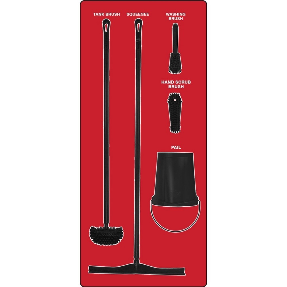 AccuformNMC PSB113RDBK Wet Zone Store-Boards Shadow Boards Accu-Shield Red Black Combo Kit