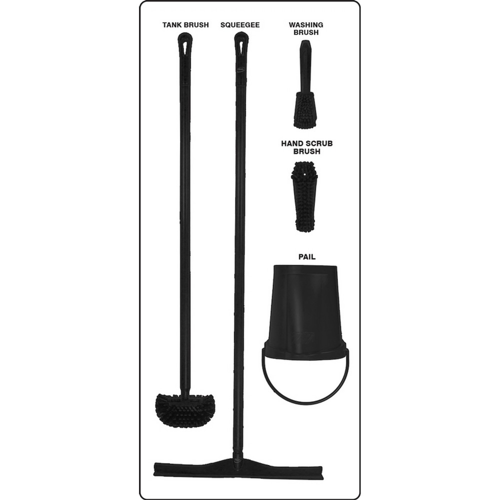 AccuformNMC PSB113WTBK Wet Zone Store-Boards Shadow Boards Accu-Shield White Black Combo Kit