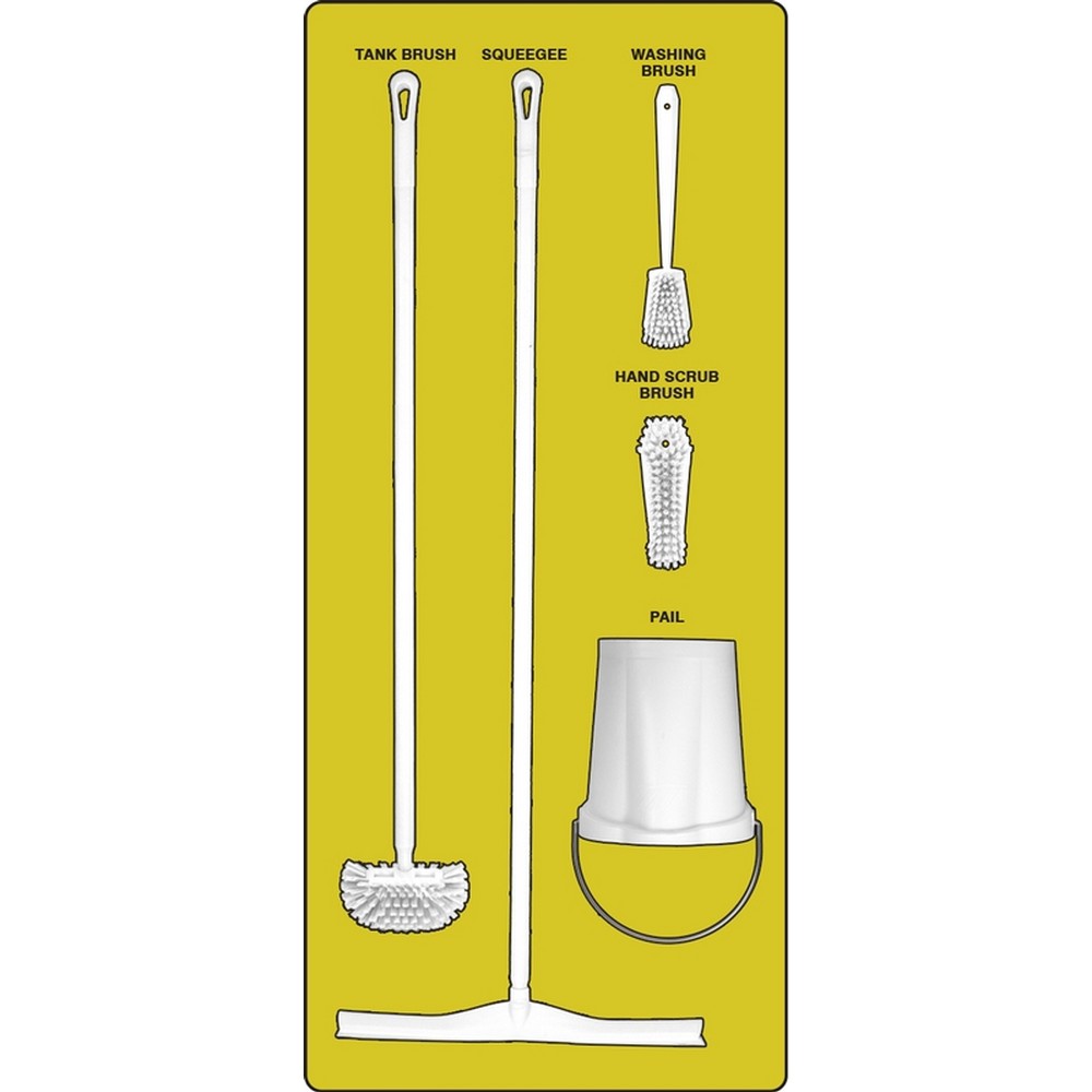 AccuformNMC PSB113YLWT Wet Zone Store-Boards Shadow Boards Accu-Shield Yellow White Combo Kit
