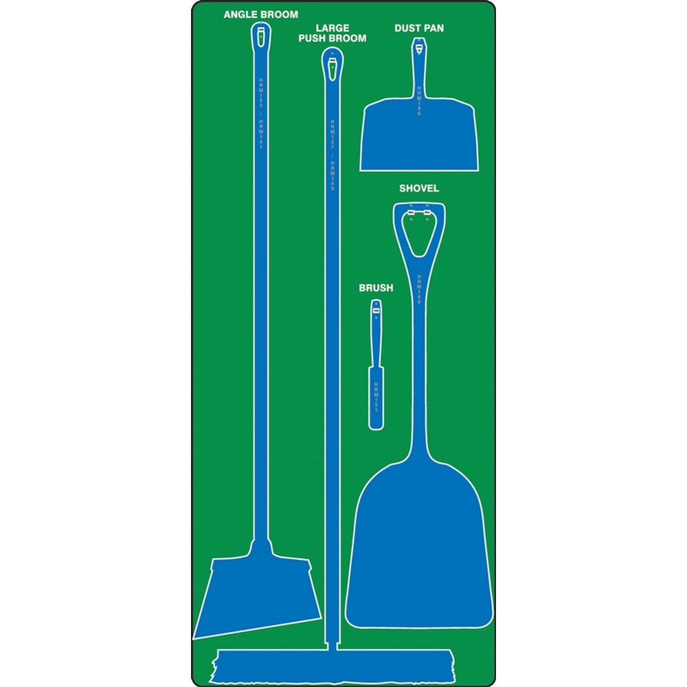 AccuformNMC PSB610GNBU Dry Zone Store-Boards Shadow Boards Max-Duty Aluminum Green Blue Board Only