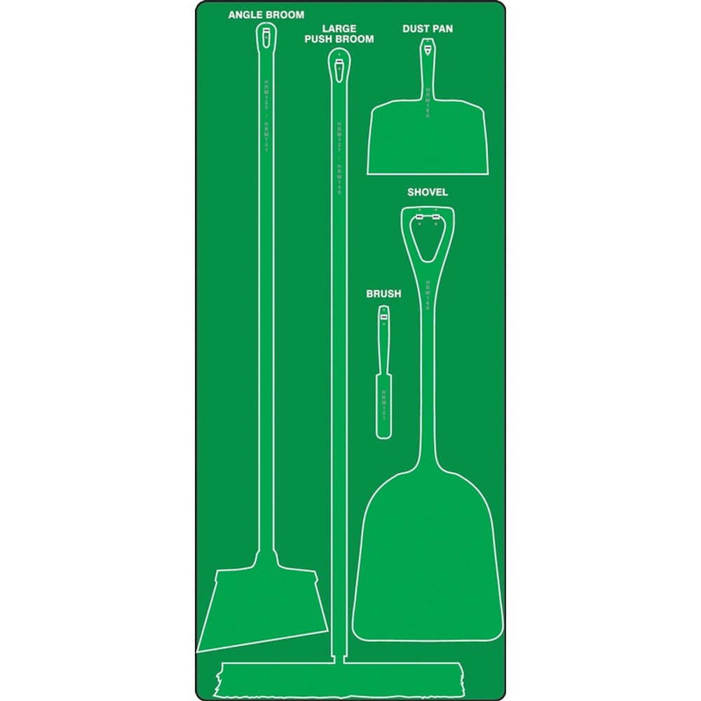 AccuformNMC PSB610GNGN Dry Zone Store-Boards Shadow Boards Max-Duty Aluminum Green Green Board Only