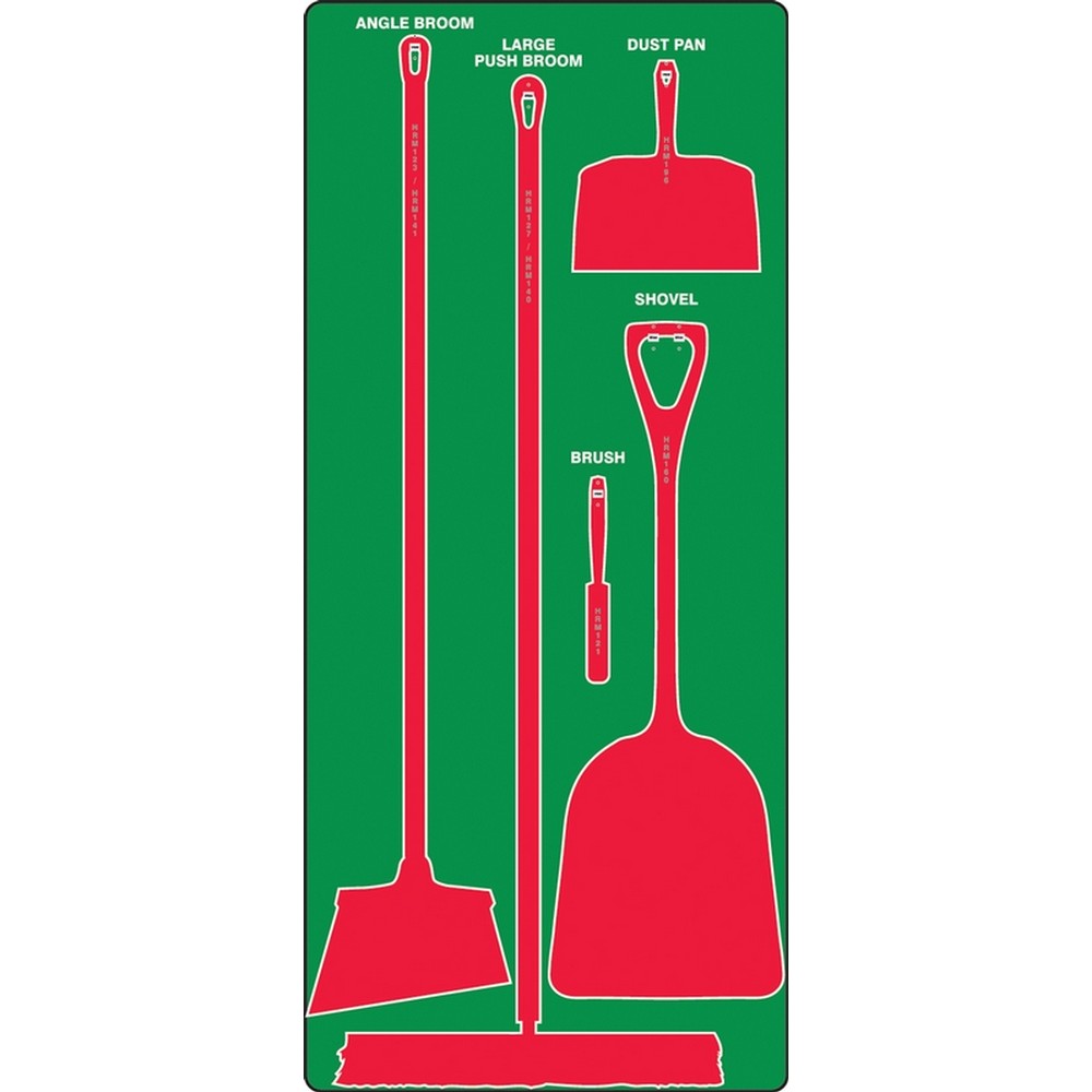 AccuformNMC PSB610GNRD Dry Zone Store-Boards Shadow Boards Max-Duty Aluminum Green Red Board Only