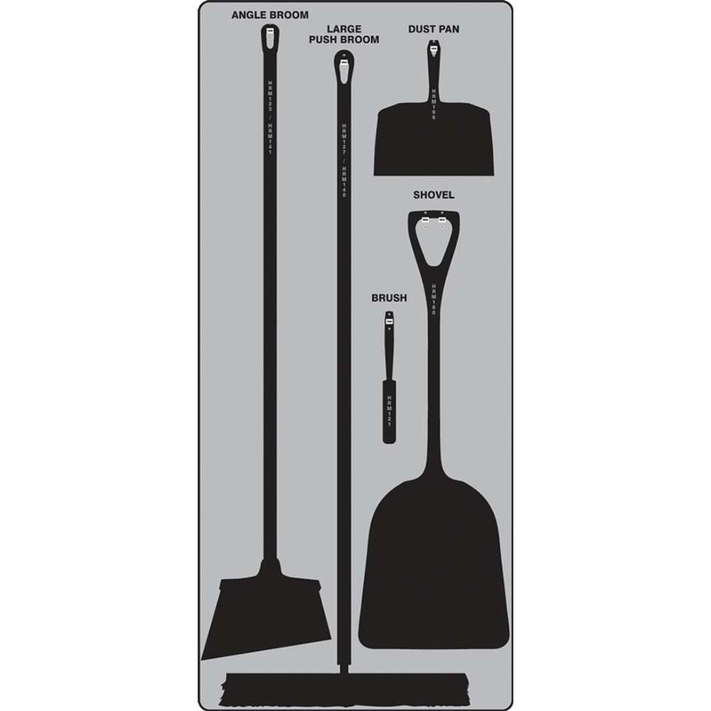 AccuformNMC PSB610GTBK Dry Zone Store-Boards Shadow Boards Max-Duty Aluminum Graphite Black Board Only