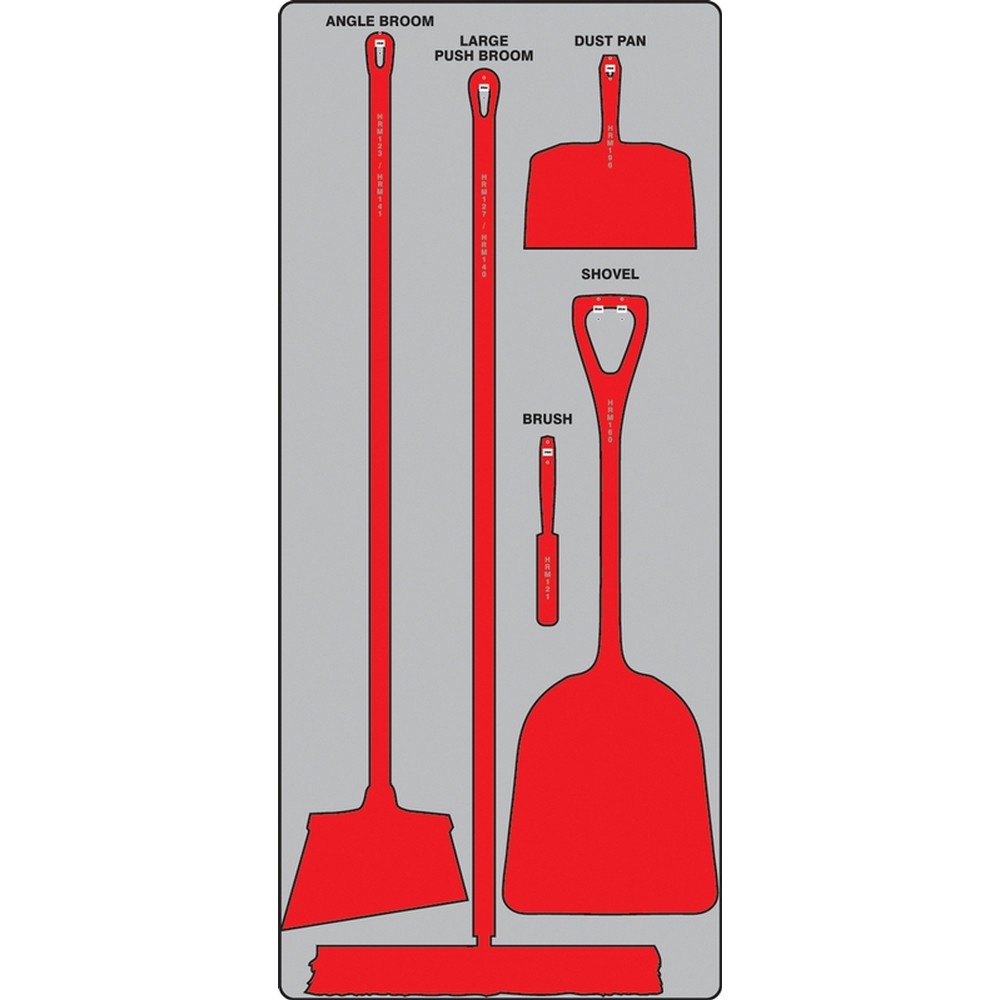 AccuformNMC PSB610GTRD Dry Zone Store-Boards Shadow Boards Max-Duty Aluminum Graphite Red Board Only