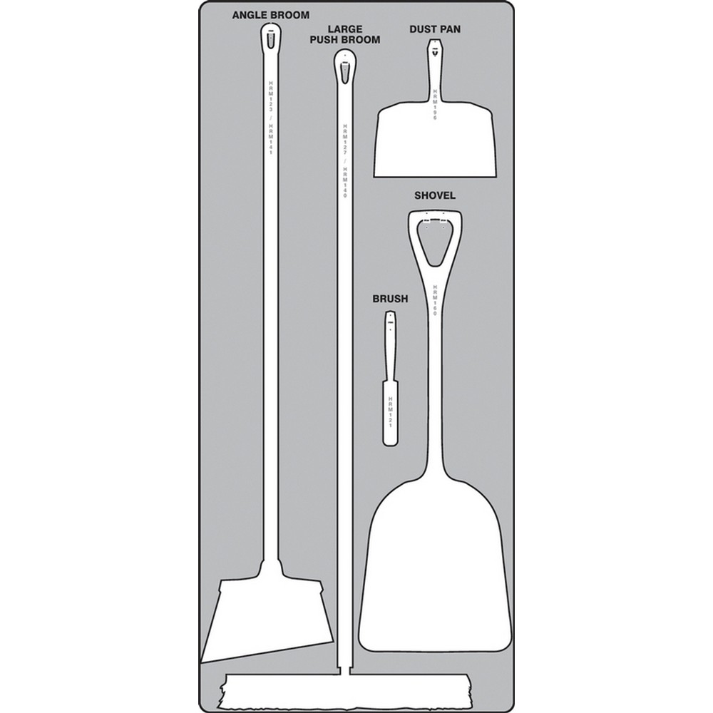 AccuformNMC PSB610GTWT Dry Zone Store-Boards Shadow Boards Max-Duty Aluminum Graphite White Board Only
