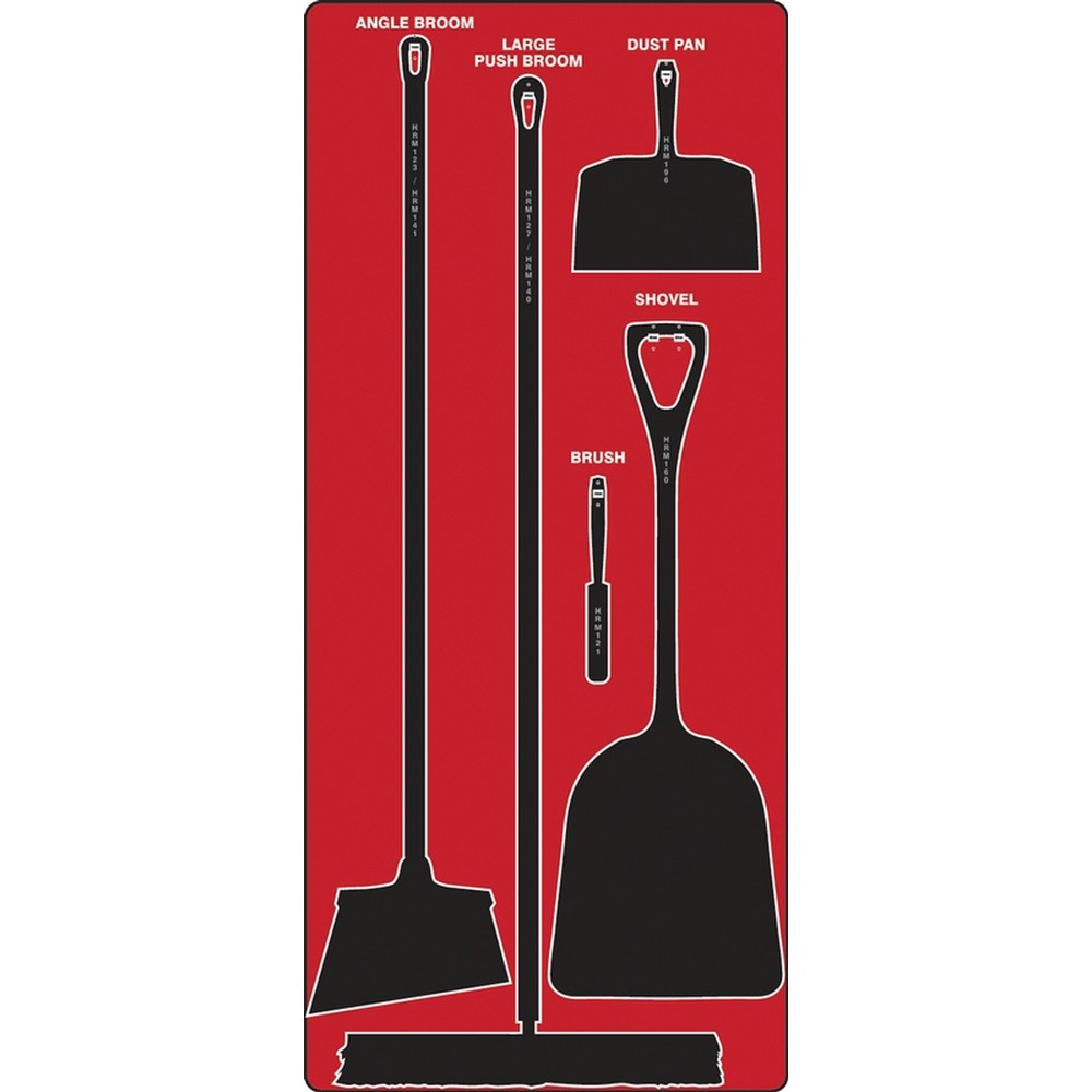 AccuformNMC PSB610RDBK Dry Zone Store-Boards Shadow Boards Max-Duty Aluminum Red Black Board Only