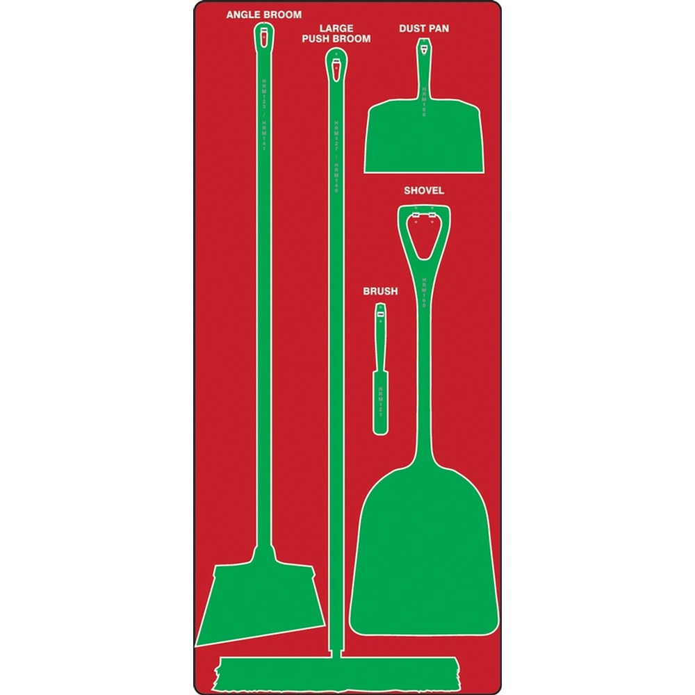 AccuformNMC PSB610RDGN Dry Zone Store-Boards Shadow Boards Max-Duty Aluminum Red Green Board Only