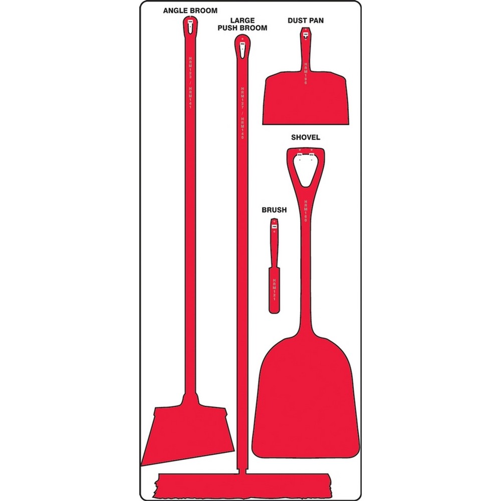 AccuformNMC PSB610WTRD Dry Zone Store-Boards Shadow Boards Max-Duty Aluminum White Red Board Only