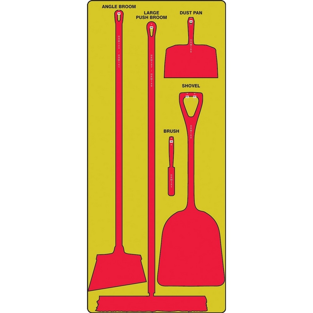 AccuformNMC PSB610YLRD Dry Zone Store-Boards Shadow Boards Max-Duty Aluminum Yellow Red Board Only