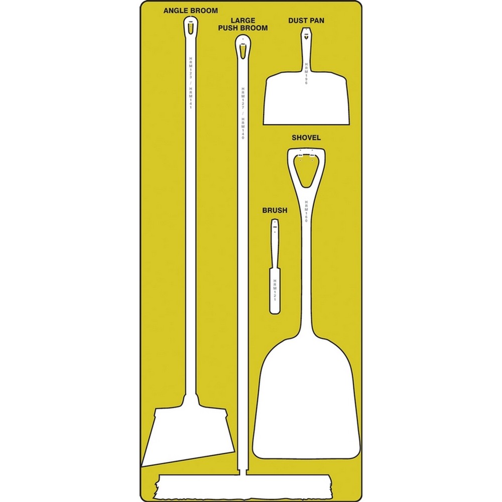 AccuformNMC PSB610YLWT Dry Zone Store-Boards Shadow Boards Max-Duty Aluminum Yellow White Board Only